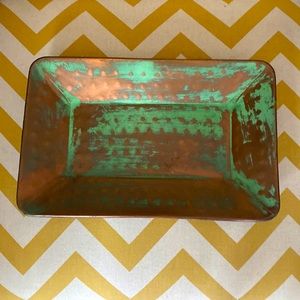 Distressed copper tray (M-1)